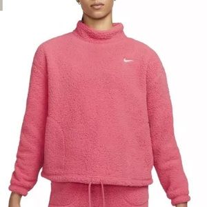 Pink Nike fleece pull over with oversized pockets PINK, Brand new
